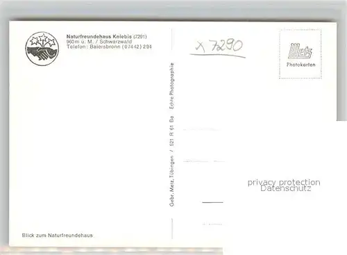 AK / Ansichtskarte Baiersbronn_Schwarzwald Naturfreundehaus Kniebis Baiersbronn Schwarzwald