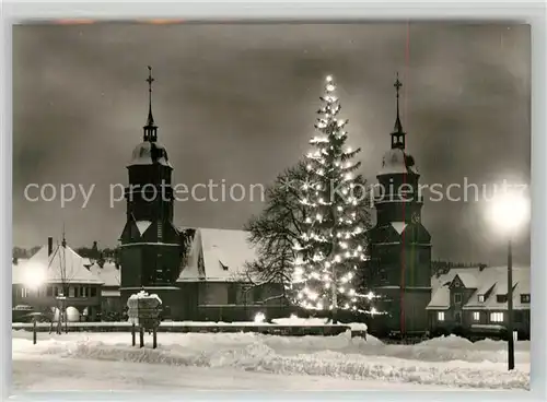 AK / Ansichtskarte Freudenstadt Marktplatz Weihnachtsbaum Freudenstadt
