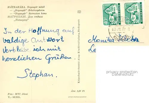 AK / Ansichtskarte Matrahaza Kurheim Napsugar Matrahaza