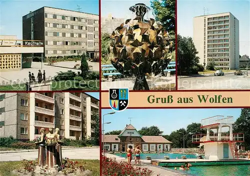 AK / Ansichtskarte Wolfen_Bitterfeld  Kaufhalle Markt Thalheimer Strasse  Wolfen Bitterfeld 