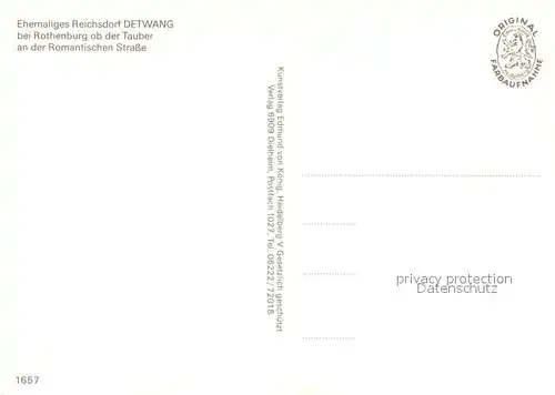 AK / Ansichtskarte Detwang  Detwang