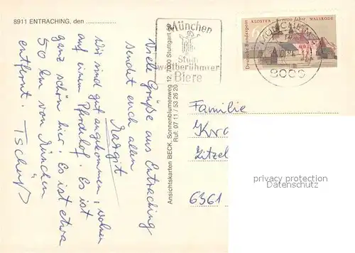 AK / Ansichtskarte Entraching_Oberbayern  Entraching Oberbayern