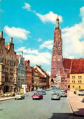 AK / Ansichtskarte Landshut_Isar St. Martinskirche Backsteinturm  Landshut Isar