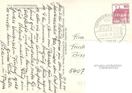 AK / Ansichtskarte Oberharmersbach  Oberharmersbach