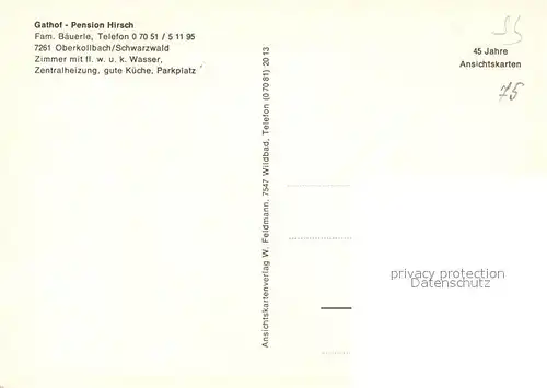 AK / Ansichtskarte Oberkollbach Fliegeraufnahme Oberkollbach