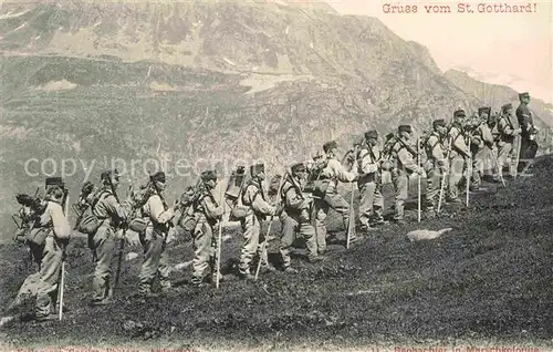 AK / Ansichtskarte St_Gotthard Militaria WK1 Schweiz Narschkolonie St_Gotthard