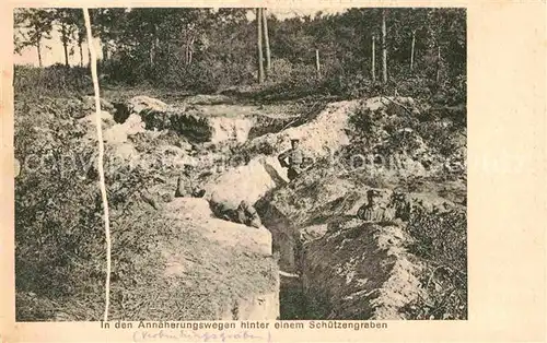 AK / Ansichtskarte Militaria_WK1 Schuetzengraben Militaria WK1