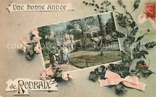 AK / Ansichtskarte Roubaix Neujahrsw?nsche Park Roubaix