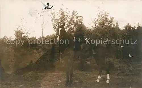 AK / Ansichtskarte Munsterlager Berittener Soldat Munsterlager