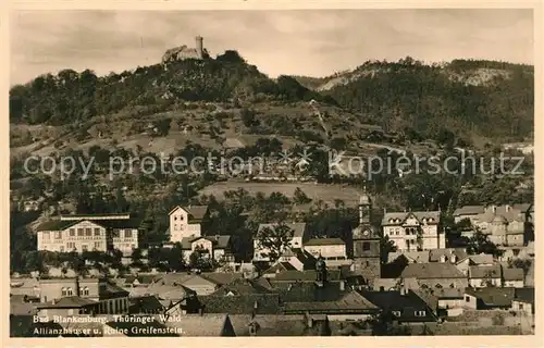 AK / Ansichtskarte Bad_Blankenburg Allianzhaeuser Ruine Greifenstein Bad_Blankenburg