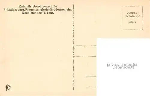 AK / Ansichtskarte Neudietendorf Erdmuth Dorotheenschule Privatlyzeum Frauenschule Bruedergemeine Neudietendorf