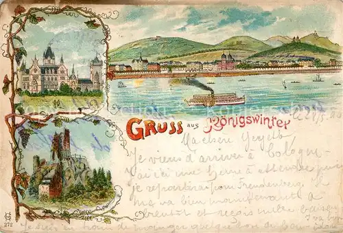 AK / Ansichtskarte Koenigswinter Panorama Schloss Burg Koenigswinter