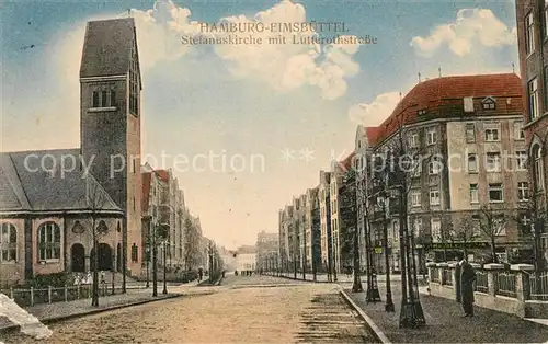 AK / Ansichtskarte Elmsbuettel_Hamburg Stefanuskirche Lutterothstrasse Elmsbuettel Hamburg