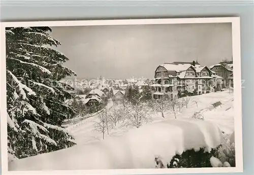 AK / Ansichtskarte Freudenstadt Winteridyll Hotel Freudenstadt
