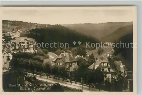 AK / Ansichtskarte Freudenstadt Blick ins Christophstal Freudenstadt