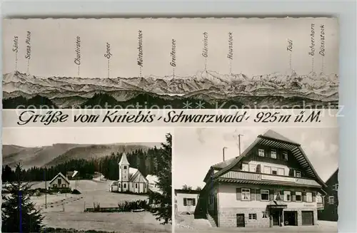 AK / Ansichtskarte Kniebis_Freudenstadt Alpenpanorama Gasthaus Pension zum Schwarzwald Kniebis_Freudenstadt