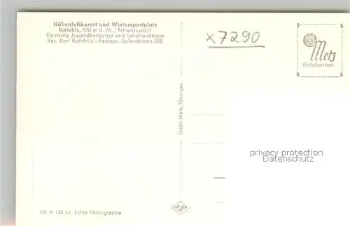 AK / Ansichtskarte Kniebis_Freudenstadt Deutsche Jugendherberge und Schullandheim Kniebis_Freudenstadt