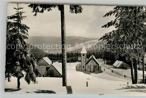 AK / Ansichtskarte Kniebis_Freudenstadt Panorama Kirche Kniebis_Freudenstadt