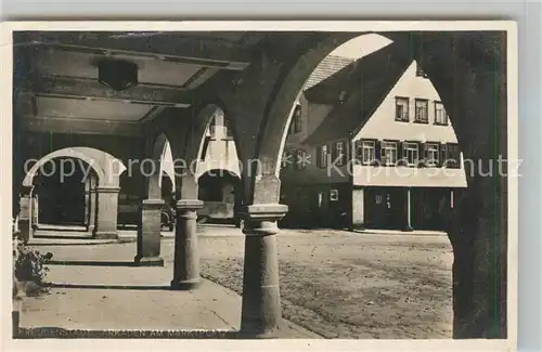 AK / Ansichtskarte Freudenstadt Arkaden am Marktplatz Freudenstadt