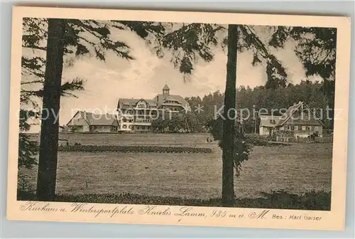 AK / Ansichtskarte Kniebis_Freudenstadt Kurhaus Kniebis Lamm Kniebis_Freudenstadt
