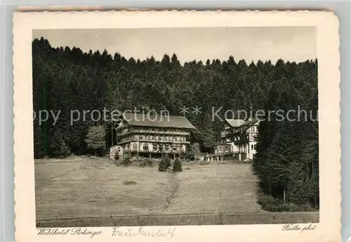AK / Ansichtskarte Freudenstadt Waldhotel Stokinger Freudenstadt