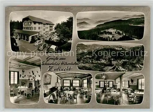AK / Ansichtskarte Zuflucht Hoehenhotel Zuflucht Gastraeume Panorama Zuflucht