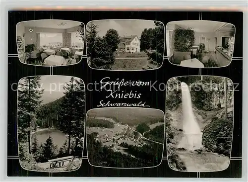 AK / Ansichtskarte Kniebis_Freudenstadt Milchbar Cafe Weiher Panorama Wasserfall Kniebis_Freudenstadt