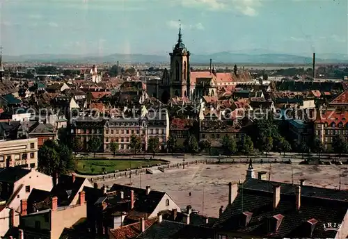 AK / Ansichtskarte Colmar_Haut_Rhin_Elsass Vue generale sur la ville avec eglise Colmar_Haut_Rhin_Elsass