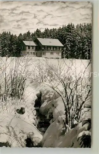 AK / Ansichtskarte Kniebis_Freudenstadt Pension Sonnige Heide Winterimpressionen Schwarzwald Kniebis_Freudenstadt