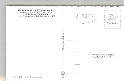 AK / Ansichtskarte Kniebis_Freudenstadt Luftkurheim Waldesruhe Winterimpressionen Schwarzwald Kniebis_Freudenstadt