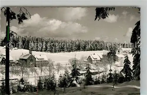 AK / Ansichtskarte Kniebis_Freudenstadt Teilansicht mit Kirche Wintersportplatz Schwarzwald Winterimpressionen Kniebis_Freudenstadt