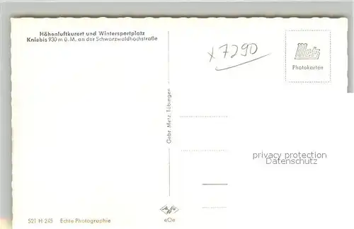 AK / Ansichtskarte Kniebis_Freudenstadt Teilansicht Kurort im Schwarzwald Winterimpressionen Kniebis_Freudenstadt