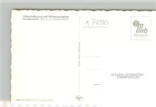 AK / Ansichtskarte Freudenstadt Teilansicht Winterimpressionen Kurort im Schwarzwald Freudenstadt