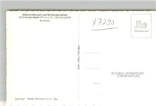 AK / Ansichtskarte Freudenstadt Kurhaus Winterimpressionen Kurort im Schwarzwald Freudenstadt