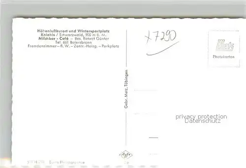 AK / Ansichtskarte Kniebis_Freudenstadt Milchbar Cafe Winterimpressionen Schwarzwald Kniebis_Freudenstadt