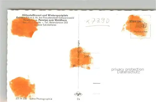 AK / Ansichtskarte Kniebis_Freudenstadt Gasthaus Pension zum Waldhorn Winterimpressionen Schwarzwald Kniebis_Freudenstadt