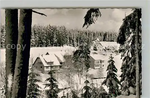 AK / Ansichtskarte Kniebis_Freudenstadt Teilansicht Luftkurort im Schwarzwald Winterimpressionen Kniebis_Freudenstadt