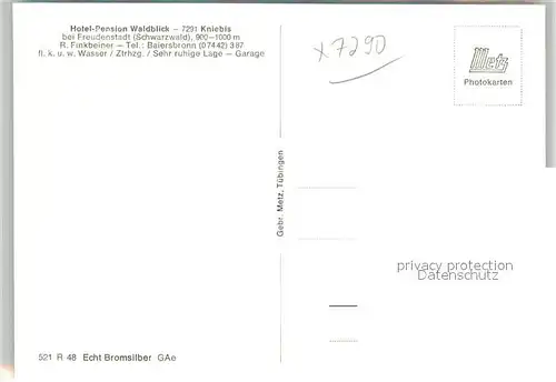 AK / Ansichtskarte Kniebis_Freudenstadt Hotel Pension Waldblick Hallenbad Rippoldsau Kirche Landschaftspanorama Hochschwarzwaldstrasse Bromsilber Kniebis_Freudenstadt