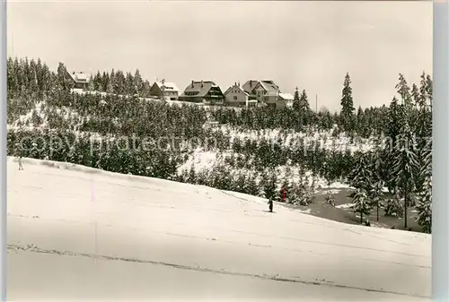 AK / Ansichtskarte Kniebis_Freudenstadt Winterimpressionen Skipiste Gasthaus Pension zum Schwarzwald Kniebis_Freudenstadt