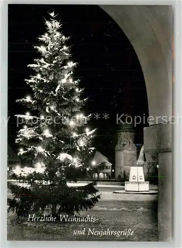 AK / Ansichtskarte Freudenstadt zur Weihnachszeit Christbaum Marktplatz Kurort im Schwarzwald Freudenstadt