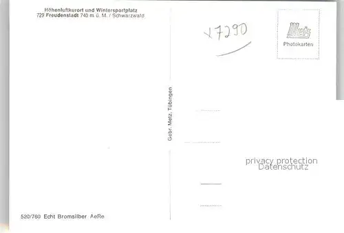 AK / Ansichtskarte Freudenstadt Panorama Wintersportplatz Kurort im Schwarzwald Skifahrer Bromsilber Freudenstadt