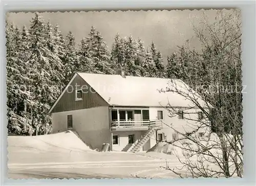 AK / Ansichtskarte Kniebis_Freudenstadt Gaestehaus Pension Haus Dr Hoelscher Winterlandschaft Schwarzwald Kniebis_Freudenstadt