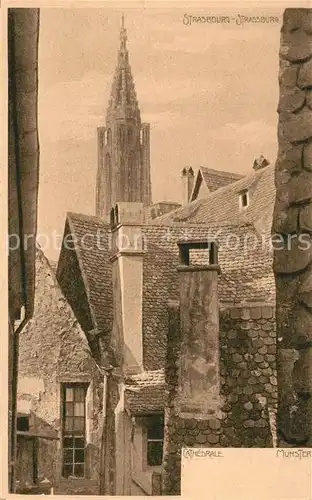 AK / Ansichtskarte Strasbourg_Alsace Cathedrale M?nster Strasbourg Alsace