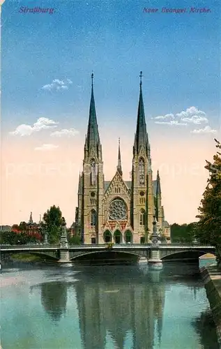 AK / Ansichtskarte Strasbourg_Alsace Neue evangelische Kirche Strasbourg Alsace