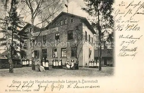 AK / Ansichtskarte Langen_Hessen Haushaltungsschule  Langen Hessen