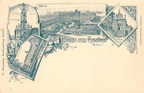 AK / Ansichtskarte Rastatt Schloss Einsiedler Kapelle Stadtkirche Rastatt