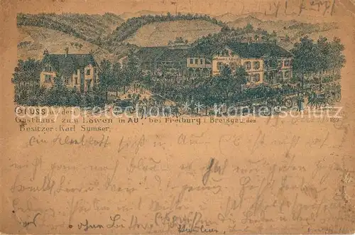 AK / Ansichtskarte Au_Breisgau Gasthaus zum Loewen Au_Breisgau