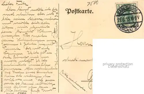 AK / Ansichtskarte Karlsruhe_Baden AJV Julla 20 jaehriges Stiftungsfest Karlsruhe_Baden