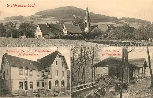 AK / Ansichtskarte Waldkatzenbach Gasthaus Katzebuckel Schutzhuette am Katzenbuckel Waldkatzenbach