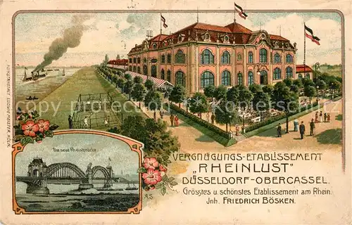 AK / Ansichtskarte Oberkassel_Duesseldorf Vergnuegungsetablissement Rheinlust  Oberkassel Duesseldorf